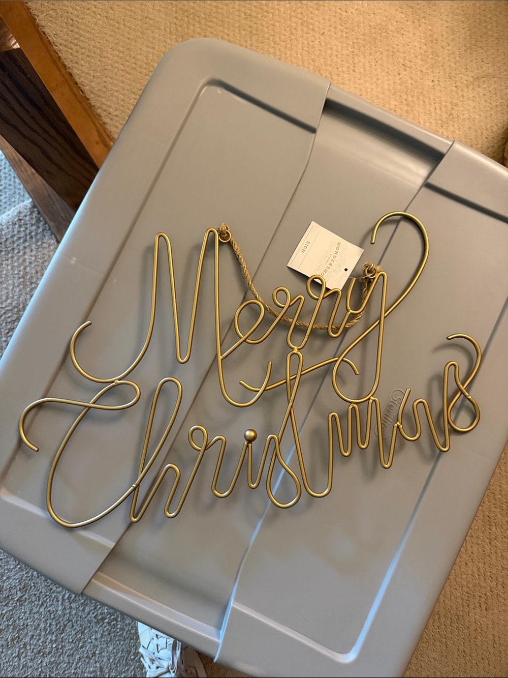 Target Gold "Merry Christmas" Script Wire Wall Sign